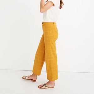 Madewell Emmett Wide-Leg Crop Pants in Windowpane